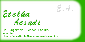 etelka acsadi business card