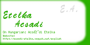 etelka acsadi business card